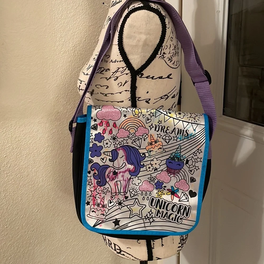 CraZArt girl’s book bag unicorn magic with adjustable strap